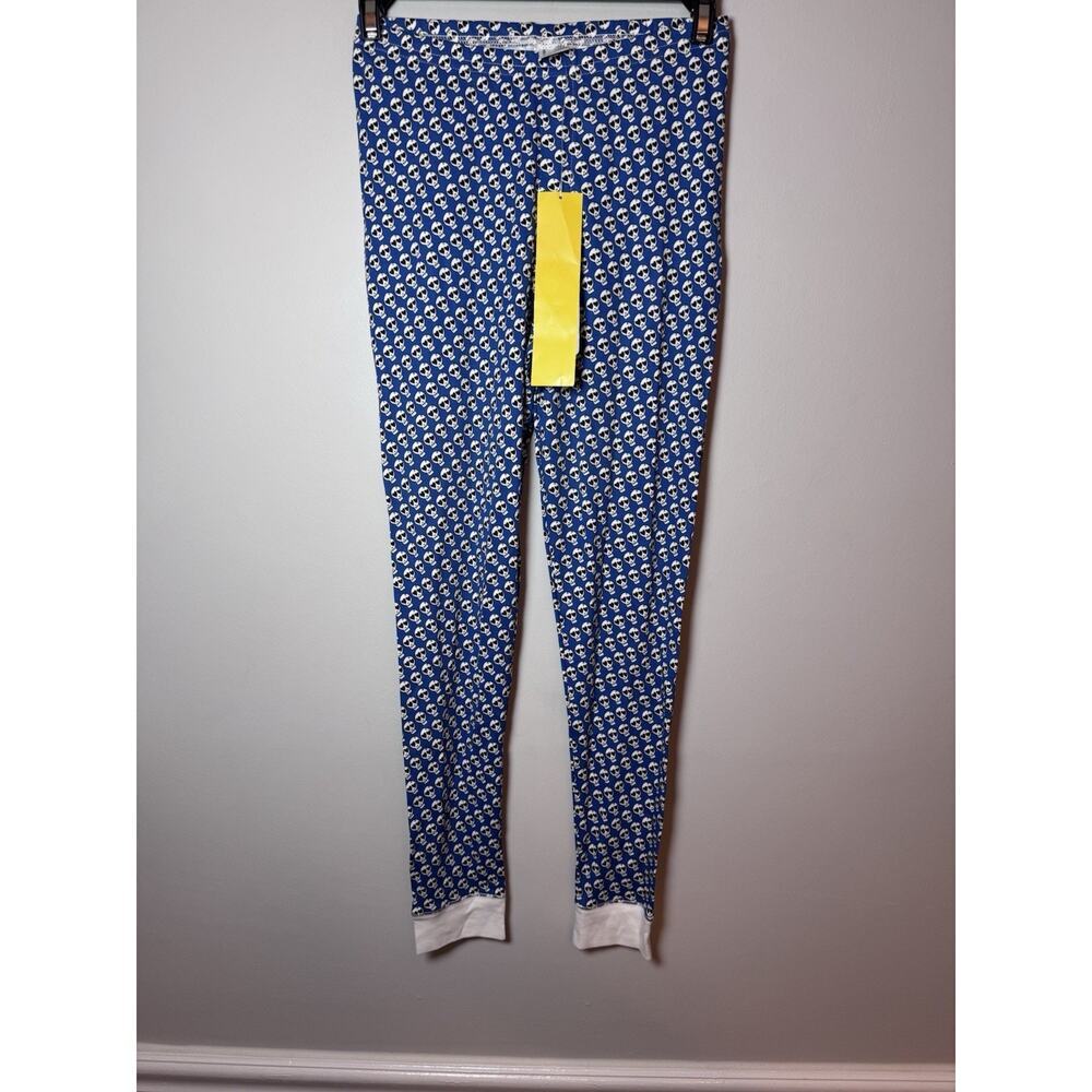 Roberta Roller Rabbit Kids Blue SKULL DOODLE Pima Cotton PJ Pants Sz 12 NWT